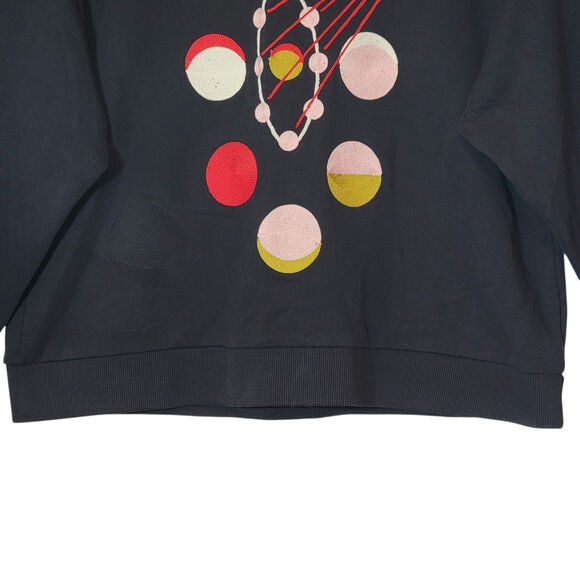 Henrik Vibskov Moon Embroidered Sweatshirt Pullover Relaxed Fit Designer Size S - Picture 4 of 12